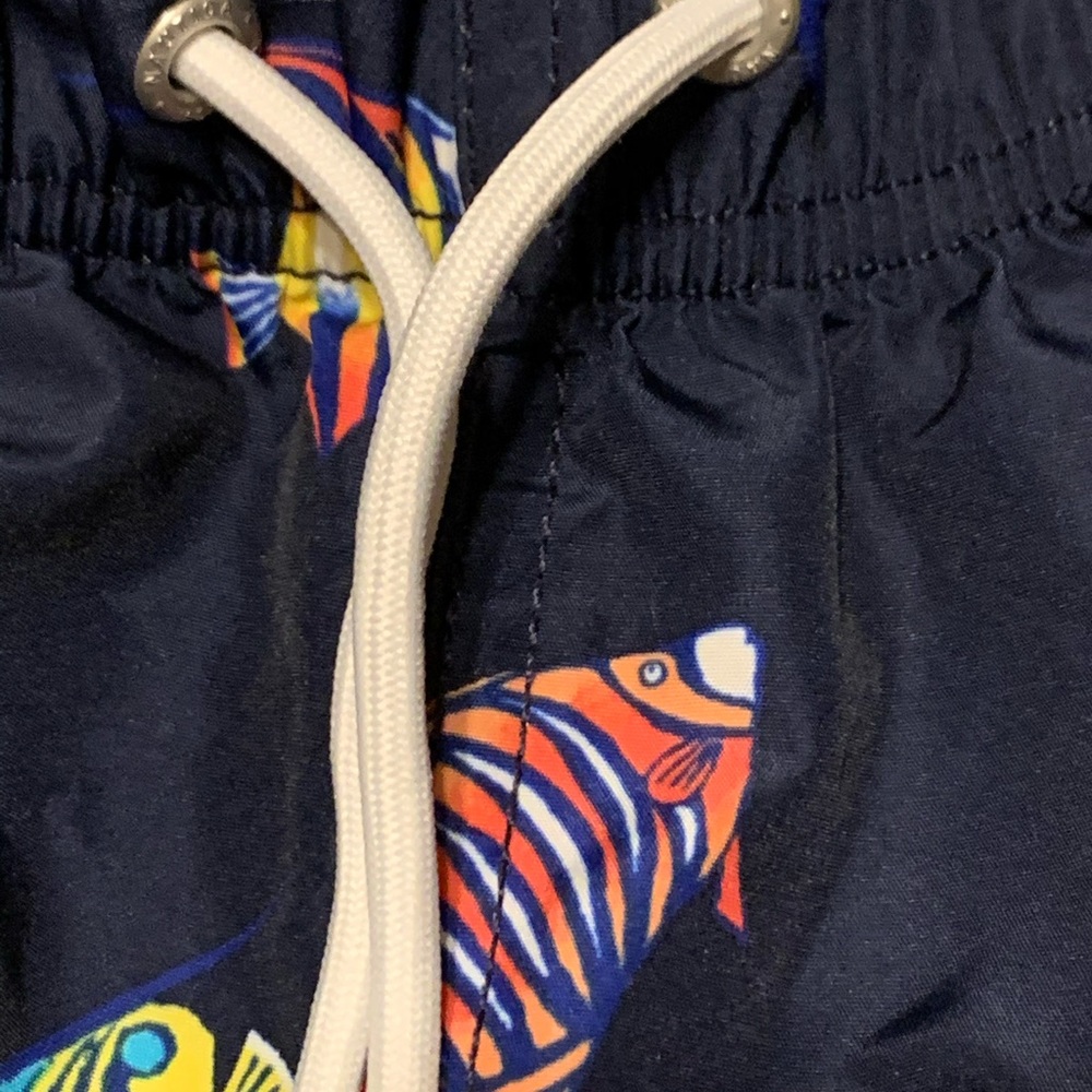 M nautica exotic fish theme novelty print swim trunks shorts. - Picture 5 of 9